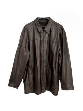 Alberto Zimni Signature Reversible Leather Wool Jacket/Coat 4X